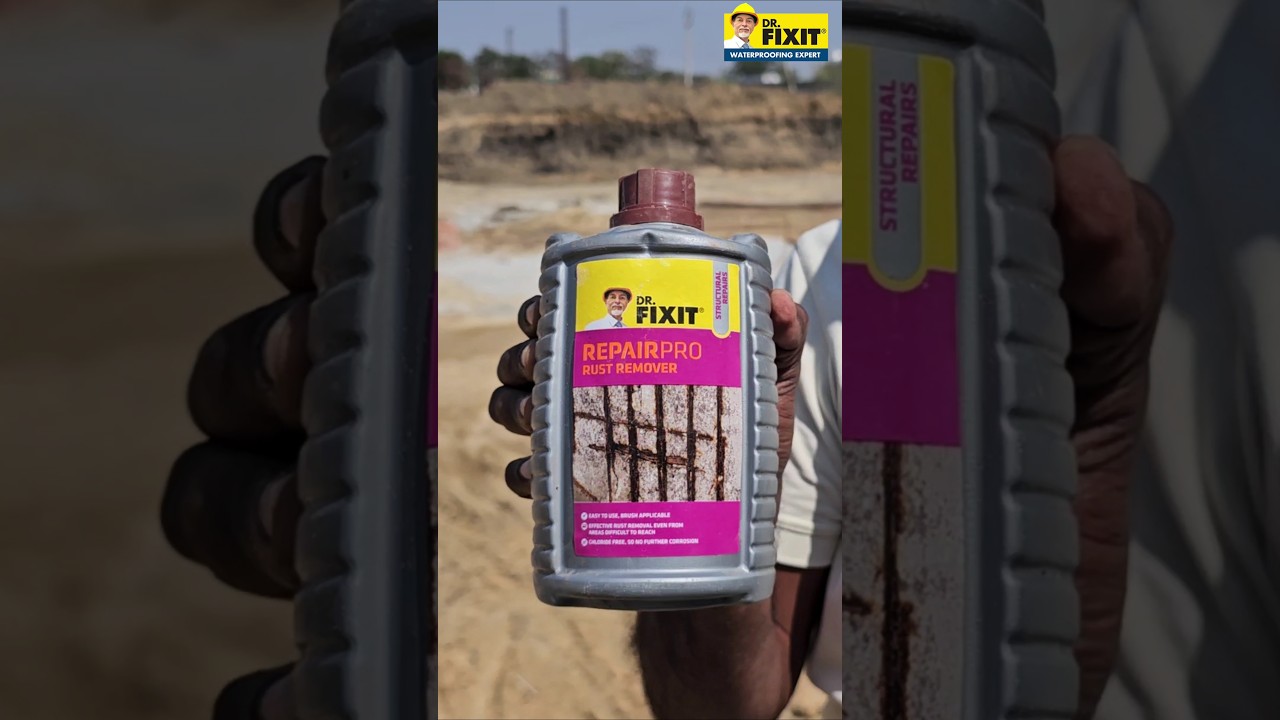 DR.FIXIT REPAIR PRO RUST REMOVER PRODUCT APPLY TO TMT STRUCTURAL STEEL ROD DEMO
