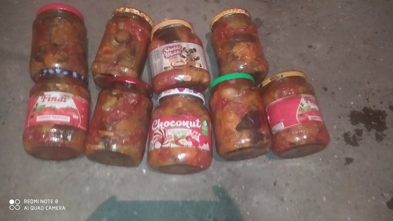 Qışa hazırlıq badımcan salatı hazırladım