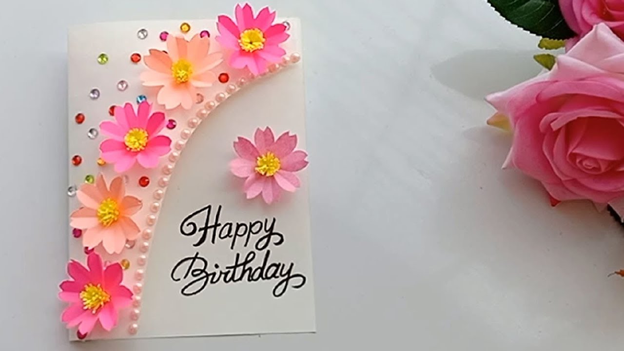 Beautiful Handmade Birthday card//Birthday card idea.