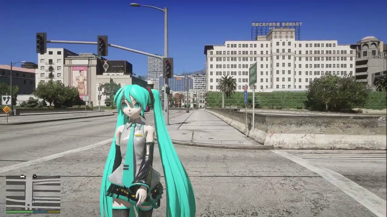 miku walks through empty los santos (gta v #31)
