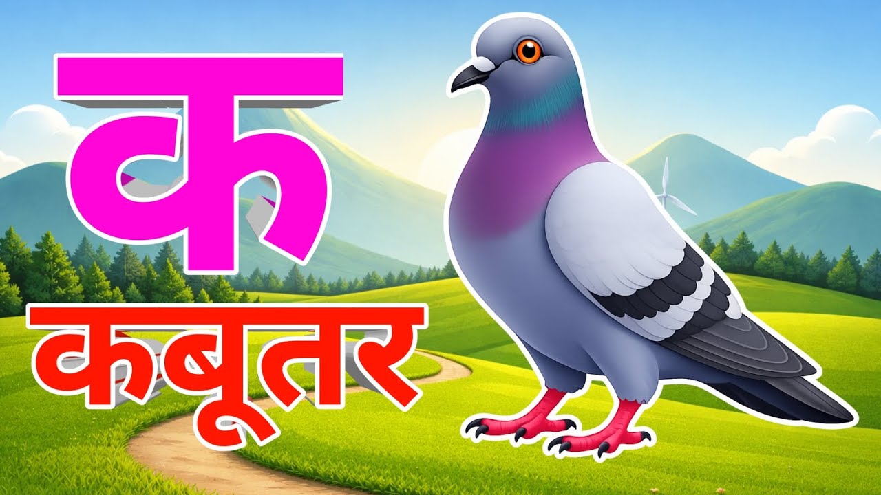क से कबूतर 🕊️ | Hindi Alphabet for Kids | A to Z Hindi Learning | 3D Cartoon Full Video