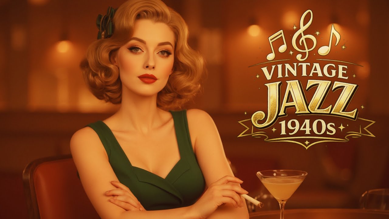 Vintage Jazz Bar Atmosphere 🌙 Winter Nights 1930s Swing Music Cozy Mood
