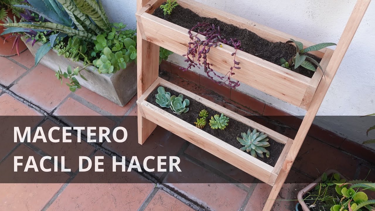Macetero rustico de madera super fácil de hacer DIY