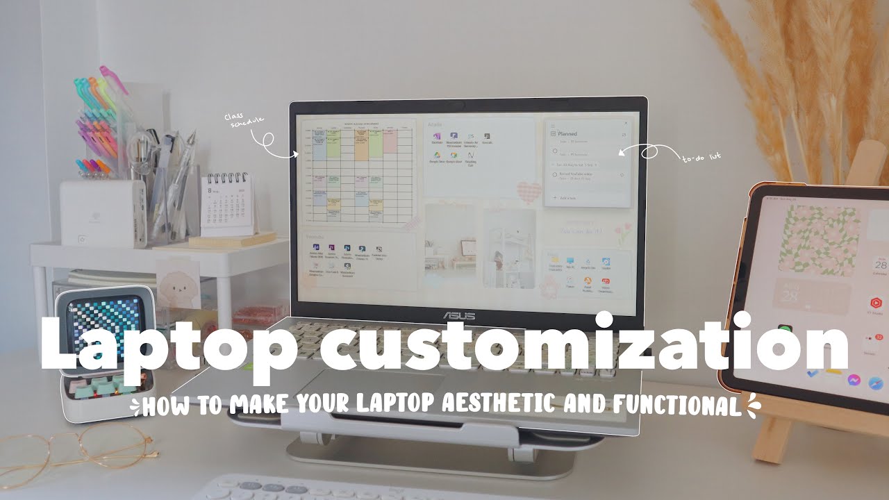 HOW TO MAKE YOUR LAPTOP AESTHETIC AND FUNCTIONAL l Wallpaper organizer template (ft. LightPDF)