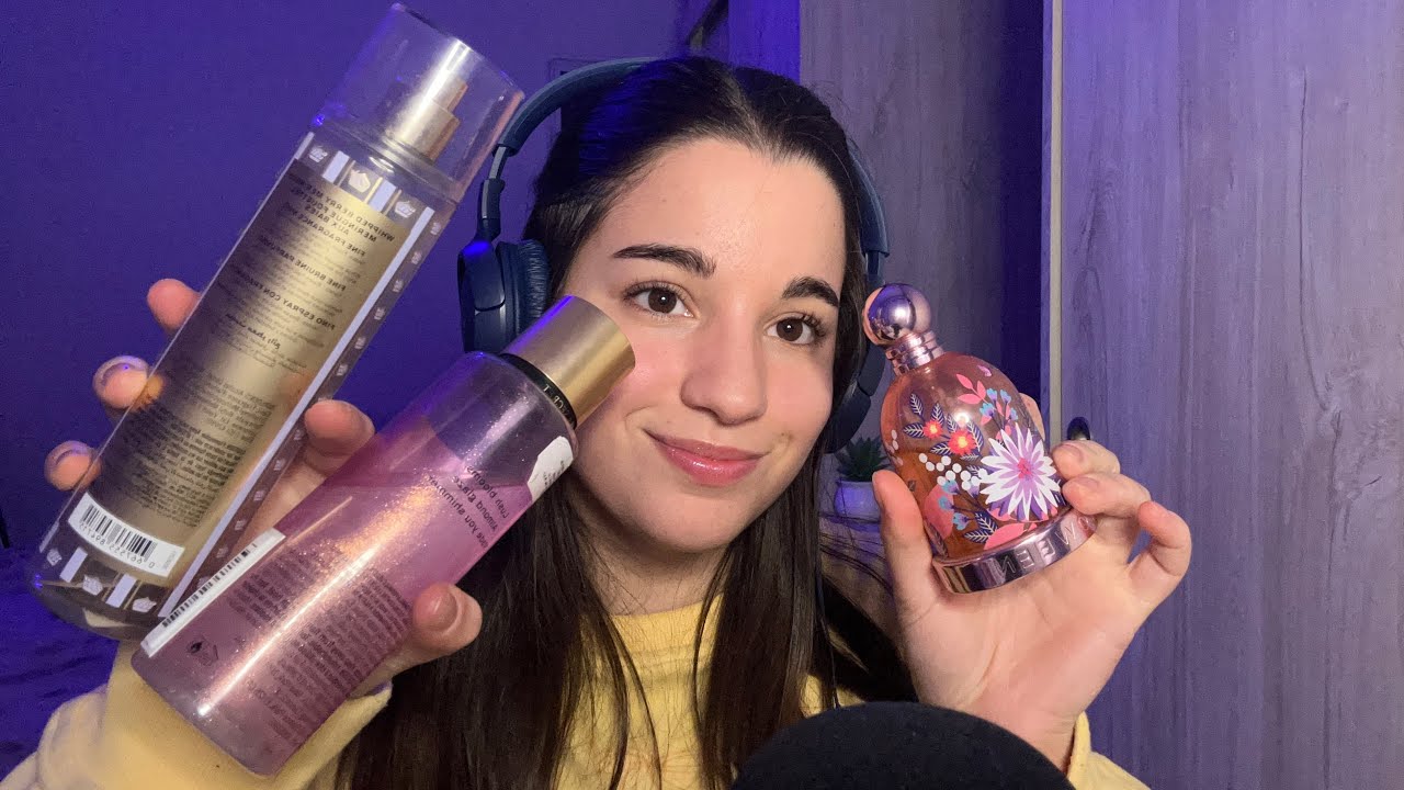 ASMR mi colección de perfumes | liquid sounds, tapping 