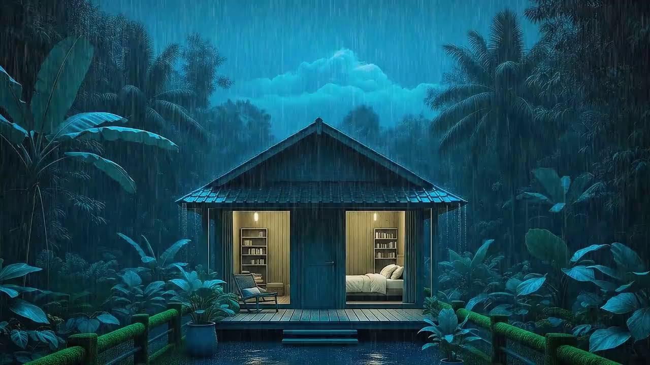 One Click Into Deep Relaxation | Rain Sounds for Sleeping with Far Away Thunder 🌧️