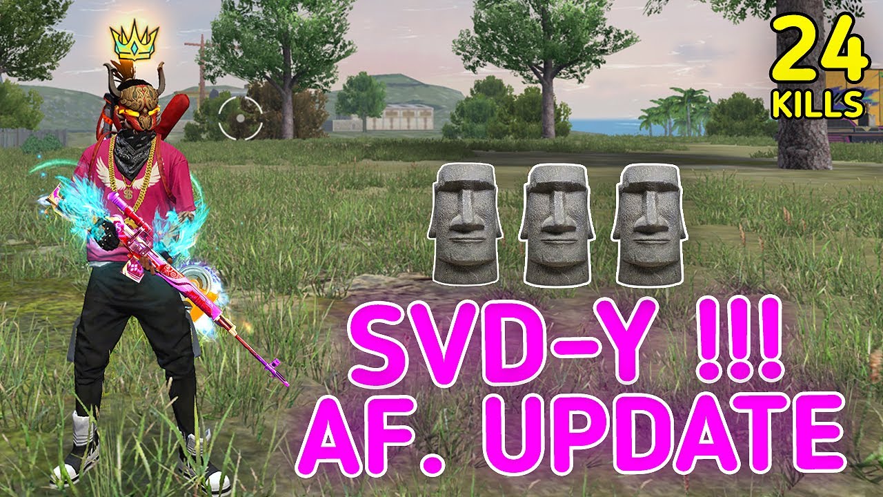 SOLO VS SQUAD || SVD-Y AFTER UPDATE 🗿!!! MOST POWERFUL RIFLE WEAPON IN FF🔥 || 99% HEADSHOT INTEL I5