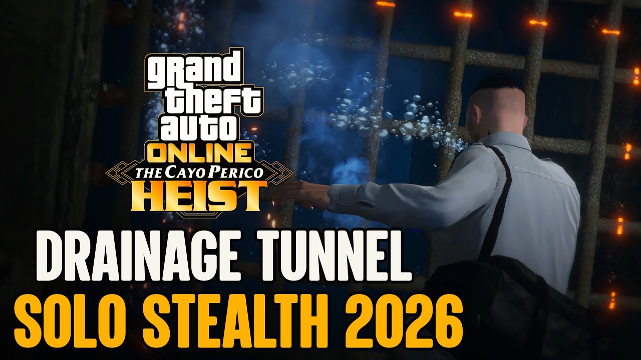 GTA Online Cayo Perico Heist - Drainage Tunnel Approach SOLO STEALTH ELITE GUIDE *2026*