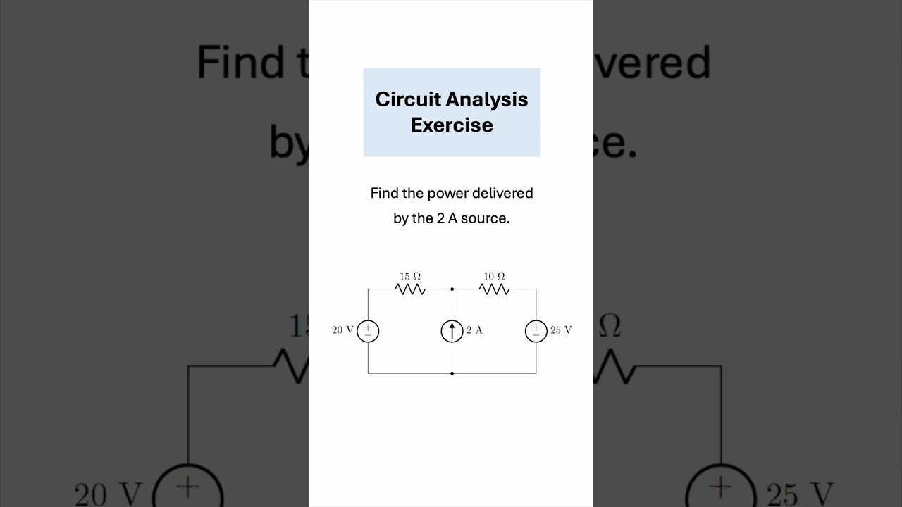 Applying Source Transformation to Find the Power Delivered by a Current Source #electrical