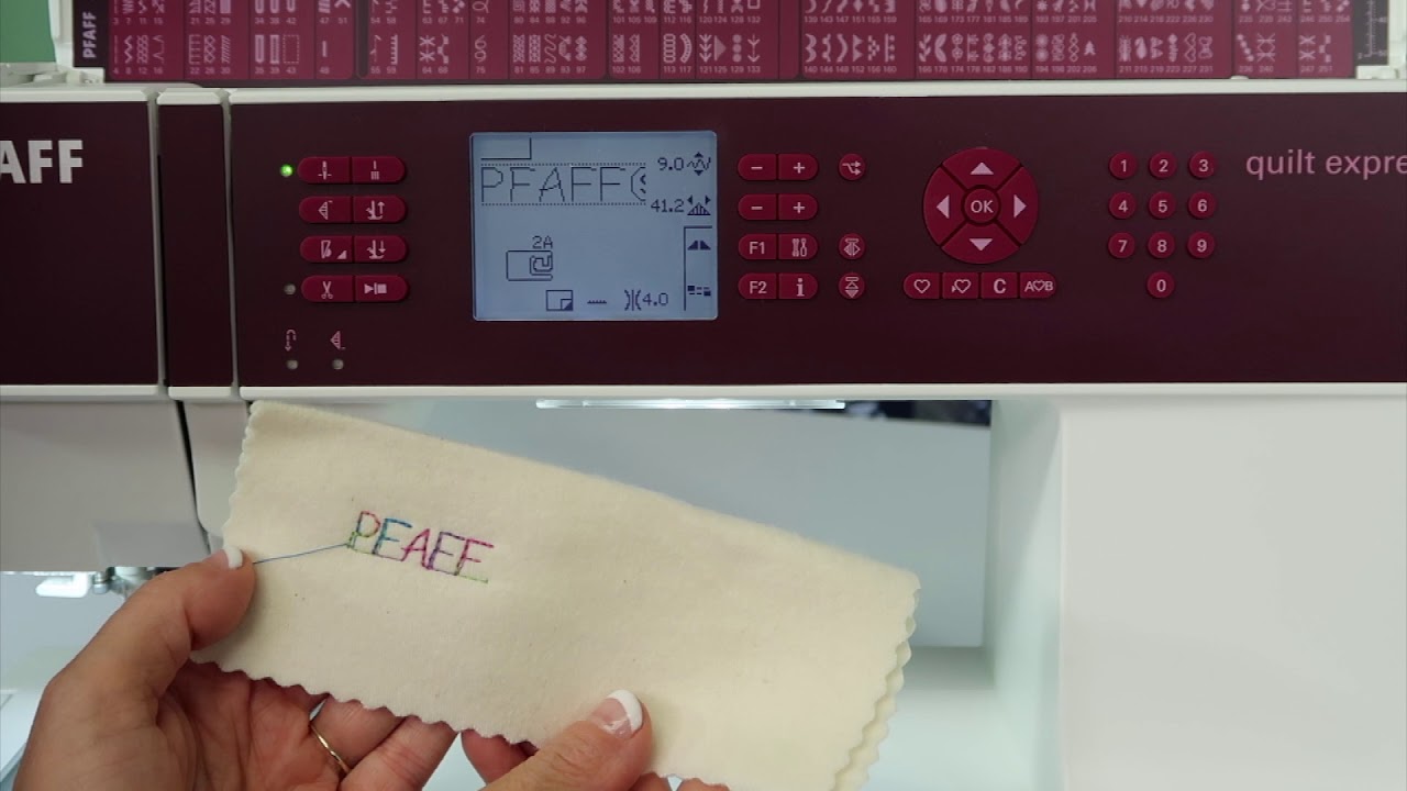 Pfaff quilt expressions 4.2 54 Sequencing Letters