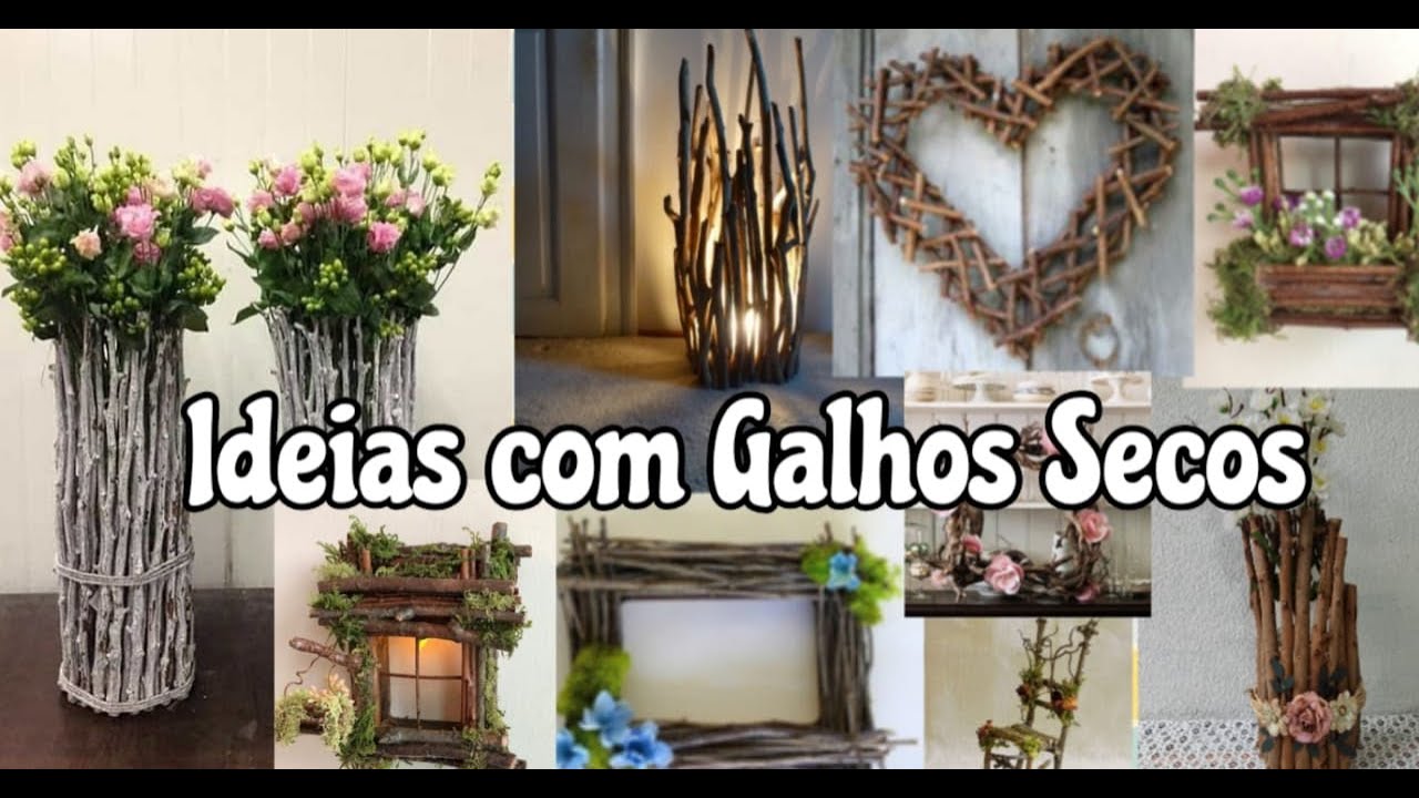 Artesanato com Graveto - Diy - Ideias com Gravetos