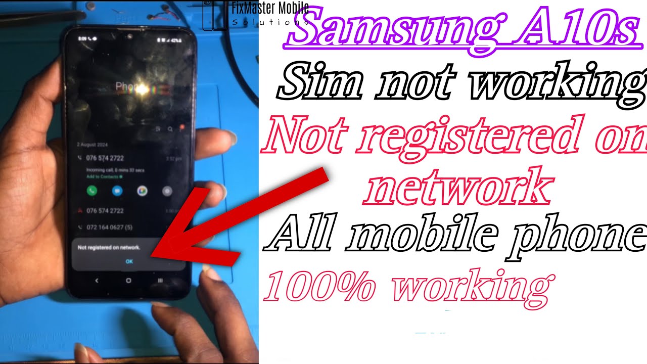 Samsung A10s sim not working and not registered on network solutions|all mobile phone 100% working |