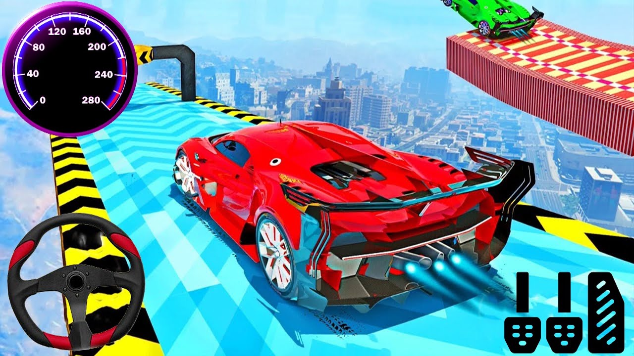 GT Car Stunt 3D Racing Master Simulator - Impossible Mega Ramp Sport Car 2024 - Android GamePlay