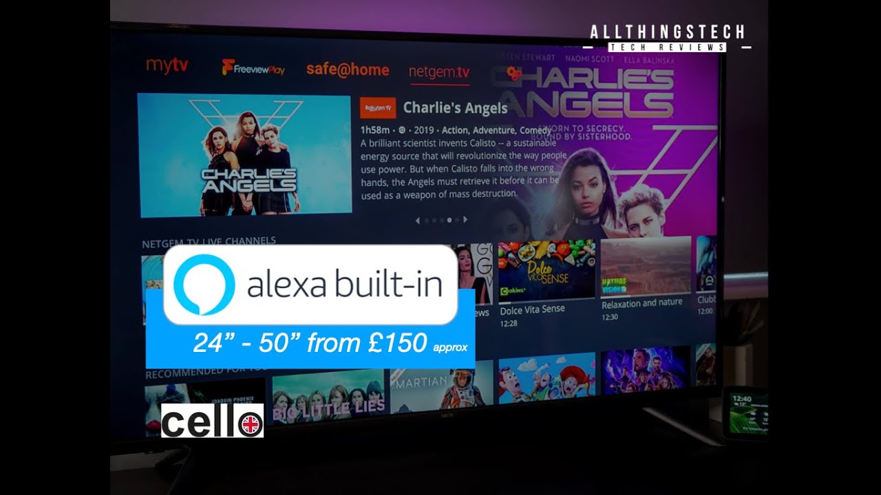 Amazon Alexa Built in TV for Less than you think | Cello LED TV powered by netgem.tv