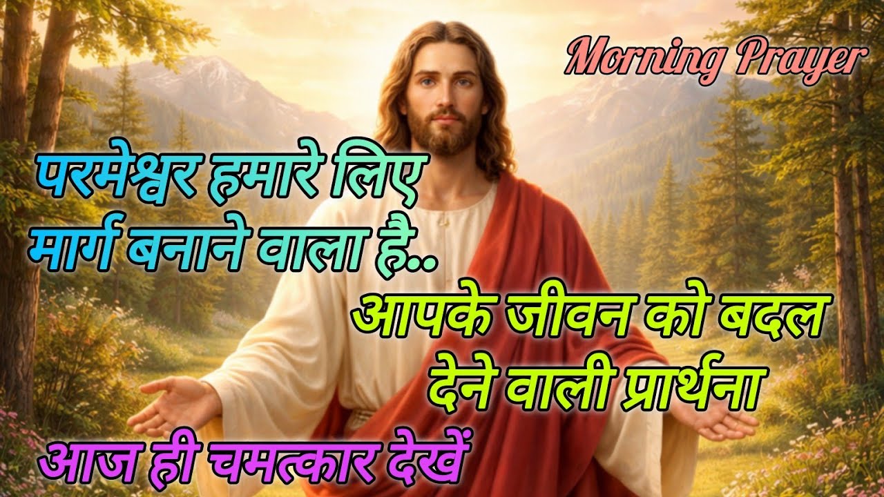 परमेश्वर हमारेलिएमार्गबनानेवाला हैआपके जीवन कोबदल देनेवाली प्रार्थनाआज हीचमत्कार देखेंMorningPrayer 