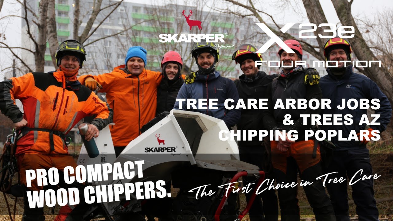 X23e SKARPER® Professional. Tree Care ARBOR JOBS & TREES AZ. Chipping Poplars.
