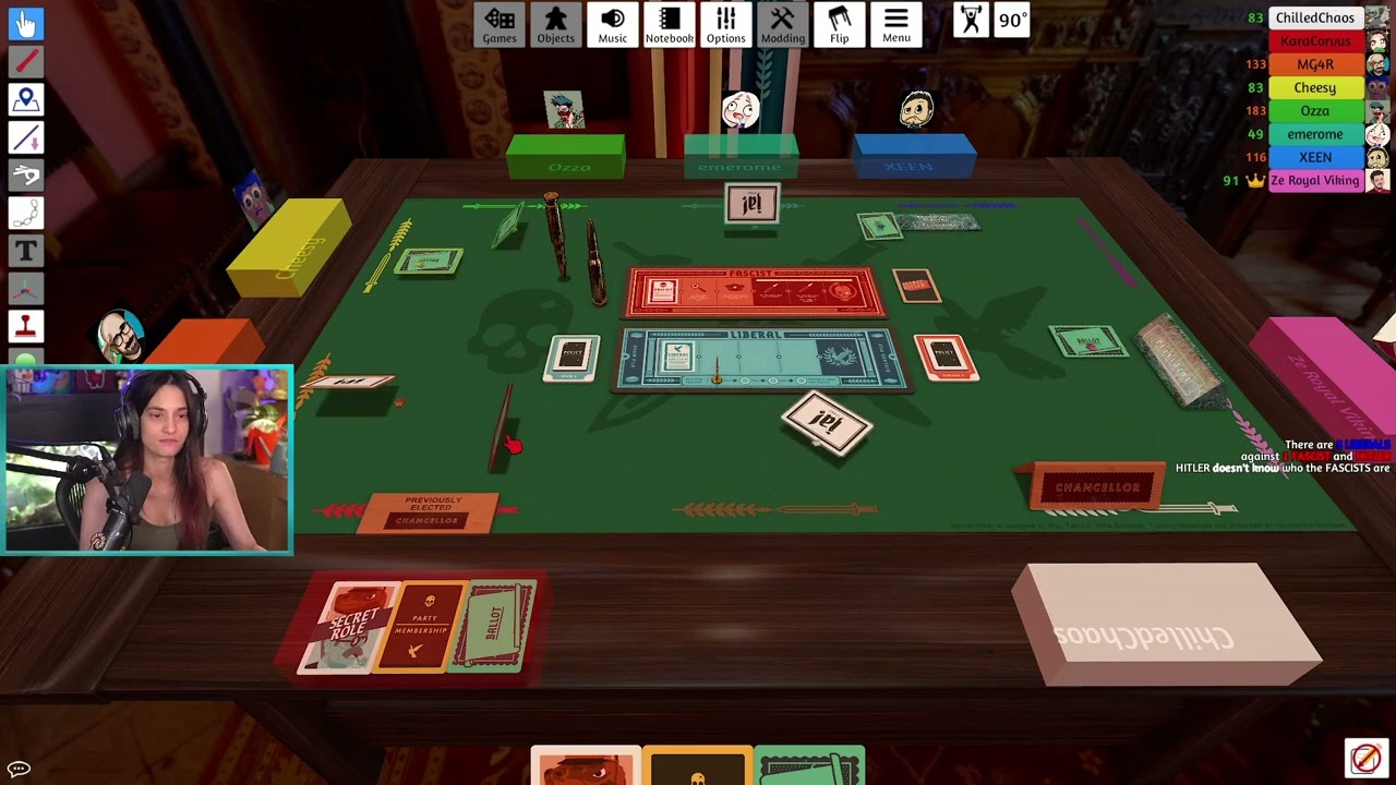 SECRET HITLER w/  ZeRoyalViking, ChilledChaos, X33N, Ozza, Cheesy, Greg, and em