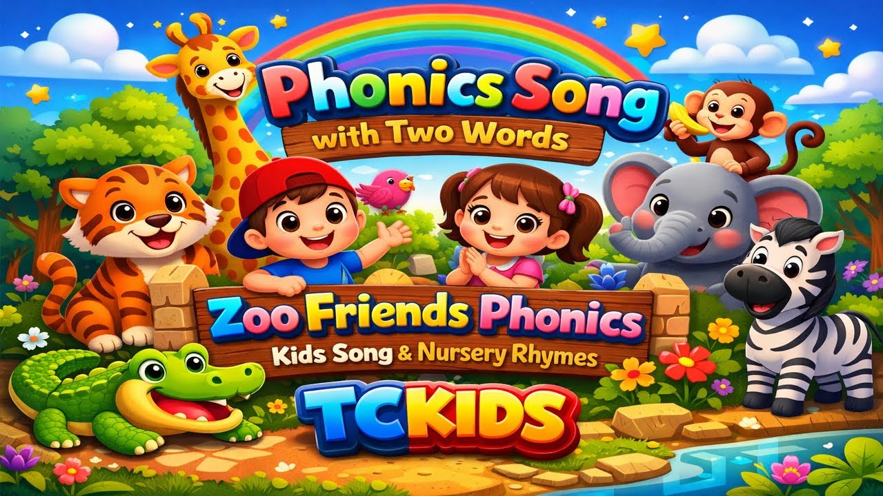Phonics Song with TWO Words - A For Apple - ABC Alphabet Songs with Sounds for Children
