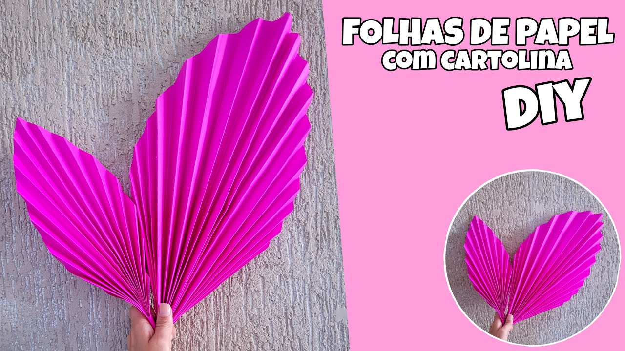 FOLHA DE PAPEL CARTOLINA FÁCIL DE FAZER - DIY