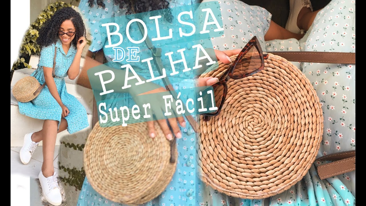 DIY Bolsa  Redonda de Palha. Super Tendência •Andryele Cristina