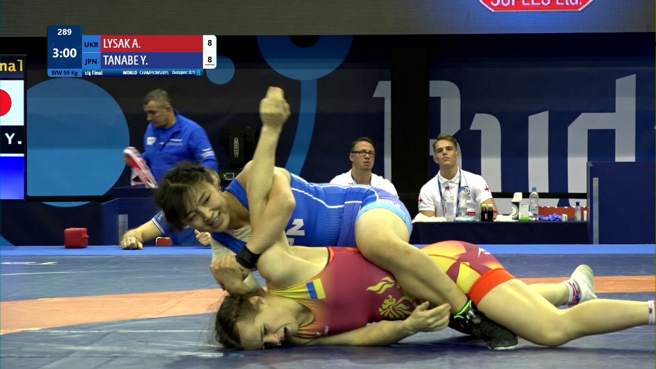 1/4 WW - 59 kg: A. LYSAK (UKR) v. Y. TANABE (JPN)