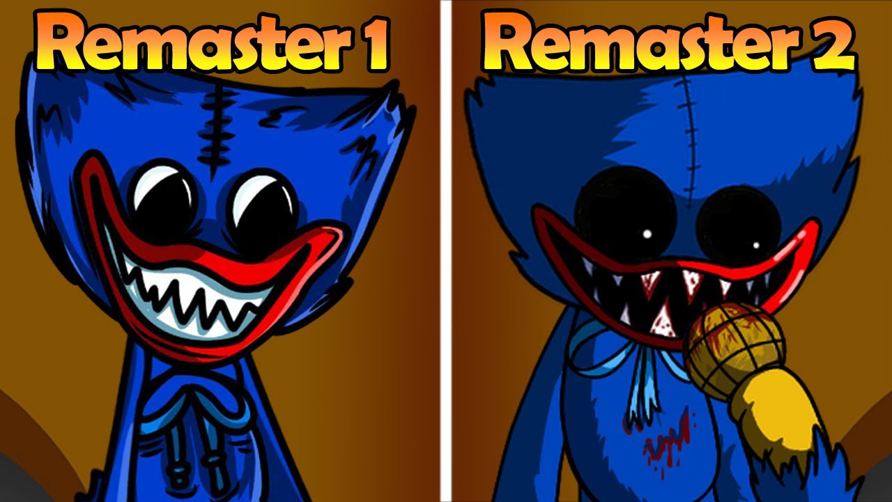 Huggy Wuggy Mod Remastered 1 Vs Remastered 2 - Friday Night Funkin'