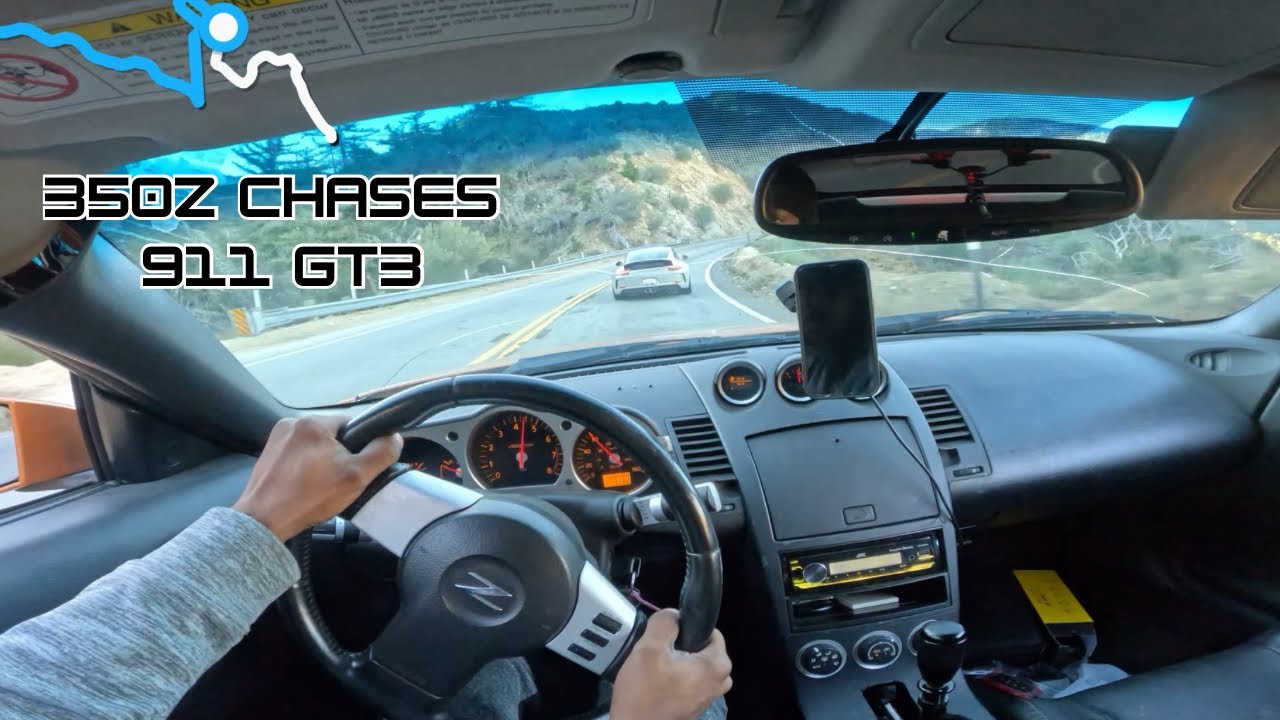 350Z Battles a Porsche 911 GT3 | Canyon Touge | BullBoost Short Shifter Installed