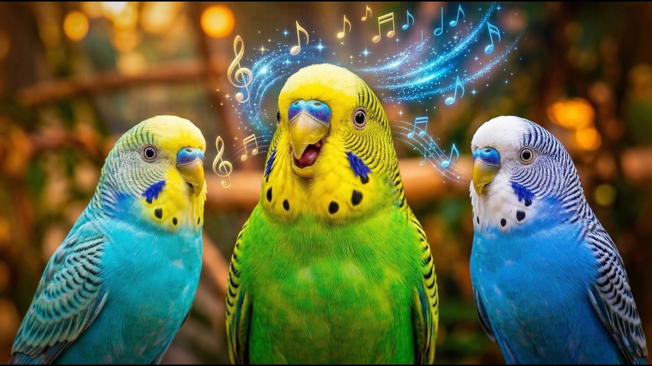 Two Budgies, One Grooming Session – Pure Cuteness 💛