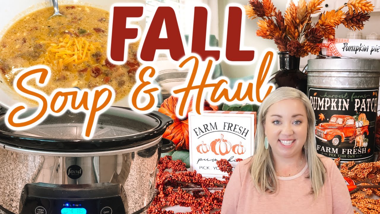 COZY FALL SHOP WITH ME AND HAUL | EASY CROCKPOT SOUP RECIPE | EASY DINNER IDEA | JESSICA O'DONOHUE