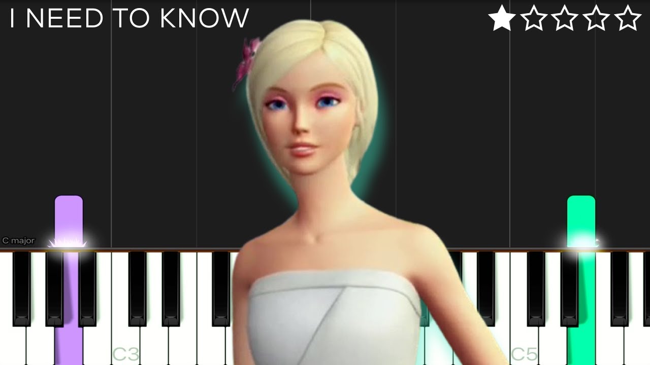 Barbie as The Island Princess - I Need to Know | EASY Piano Tutorial
