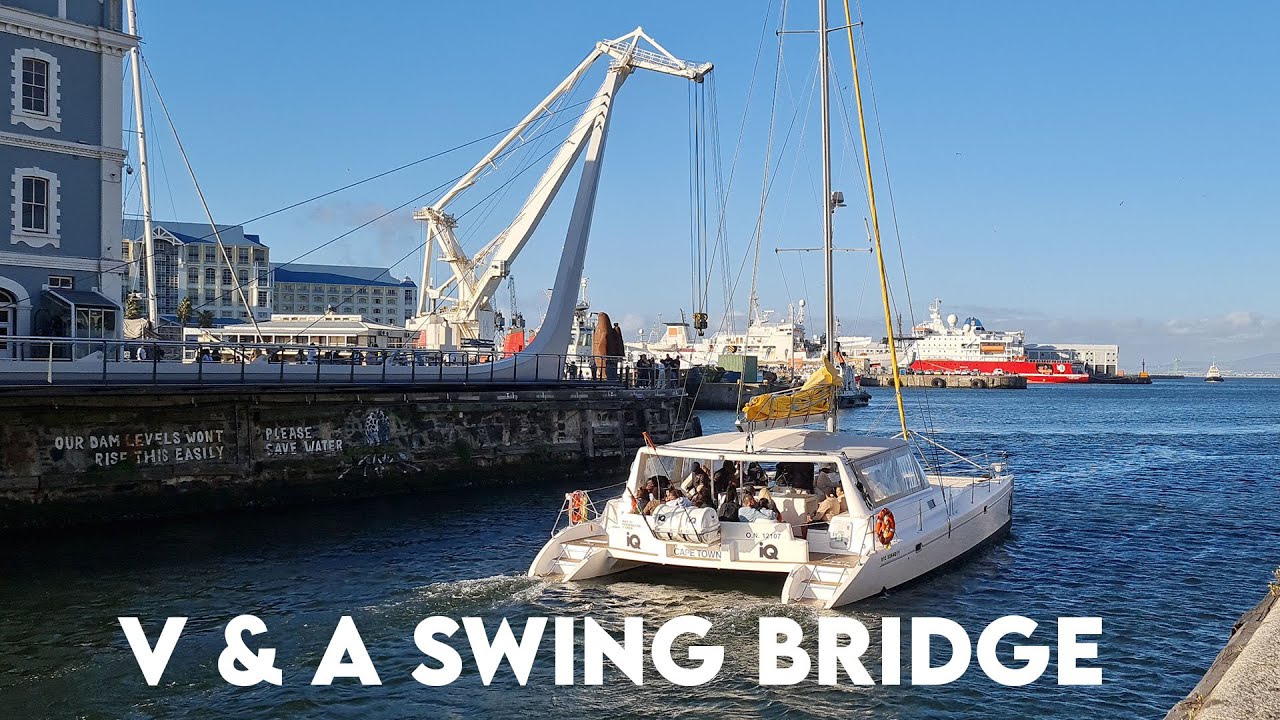 How The  V & A Swing Bridge Opens and Closes for Pedestrians