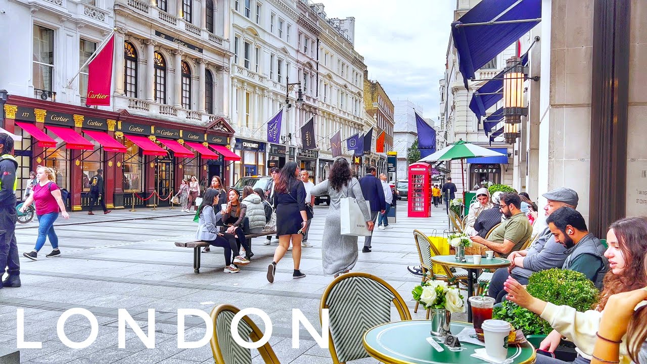 Posh London City Walk - Walking London Famous Shopping Streets in Mayfair & Marylebone [4K HDR]