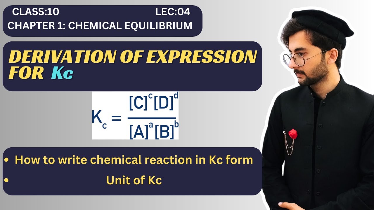 Derivation of expression for equilibrium constant of a general reaction | unit 9| class 10 chemistry