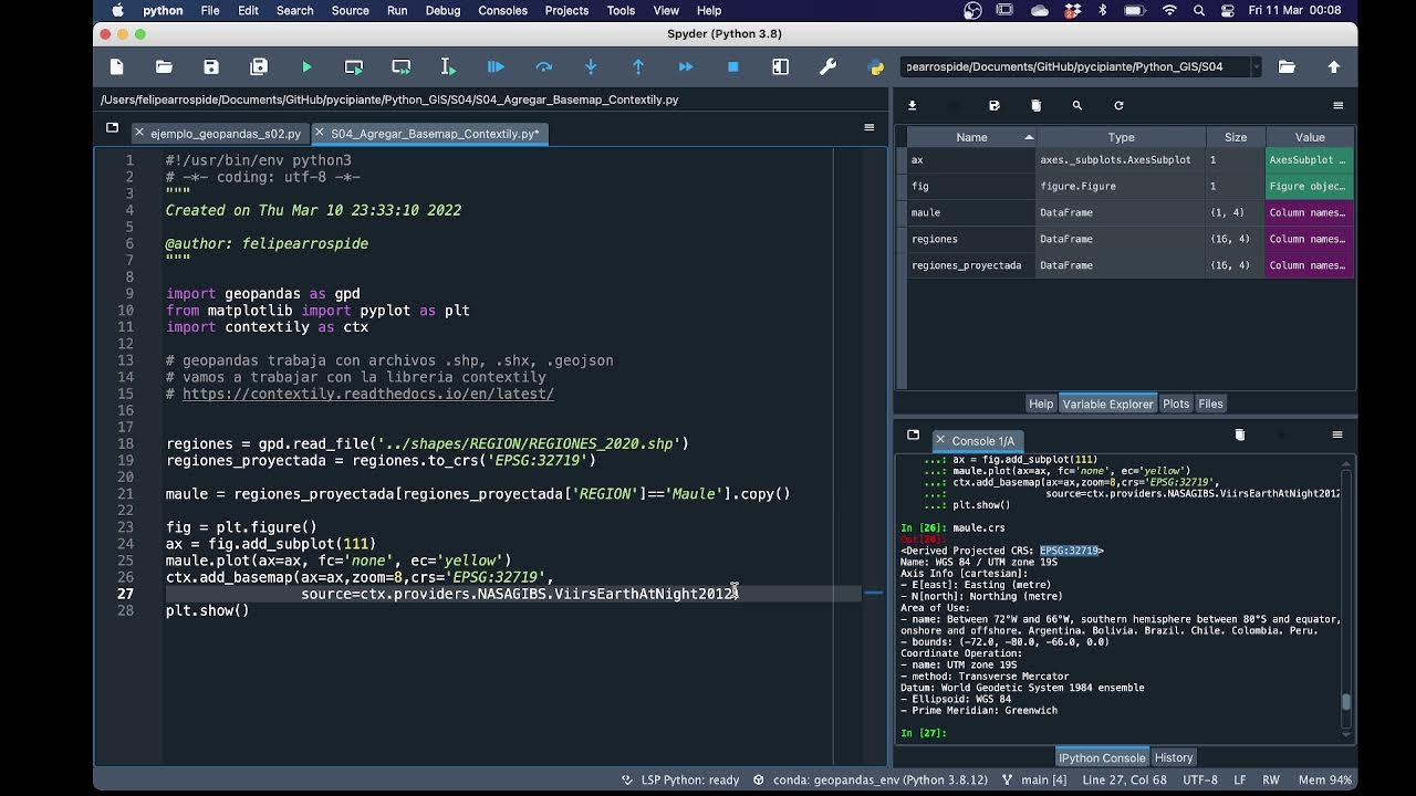 Agregando mapas base (basemap) a un shape en Python usando Geopandas y Contextily