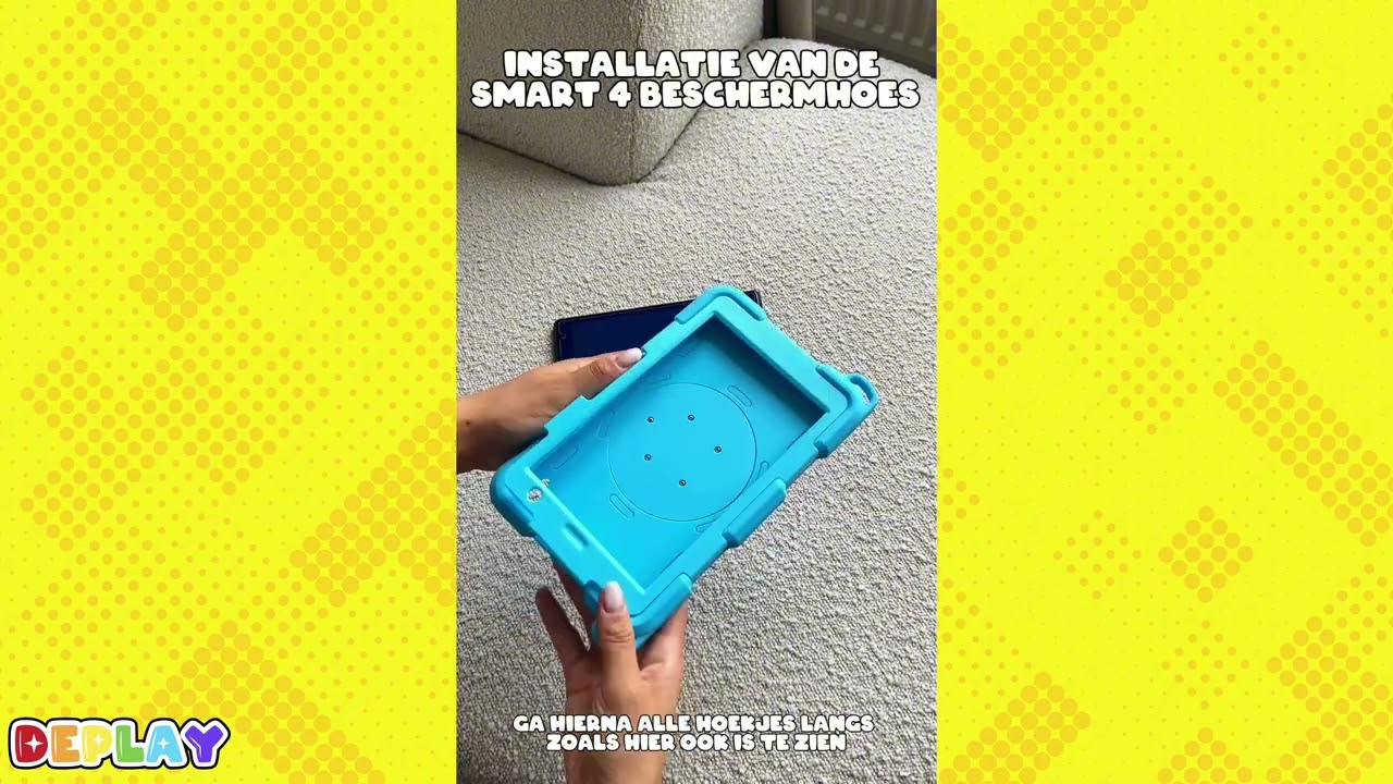 Hoe installeer je de Beschermhoes over je DEPLAY Kids Tablet