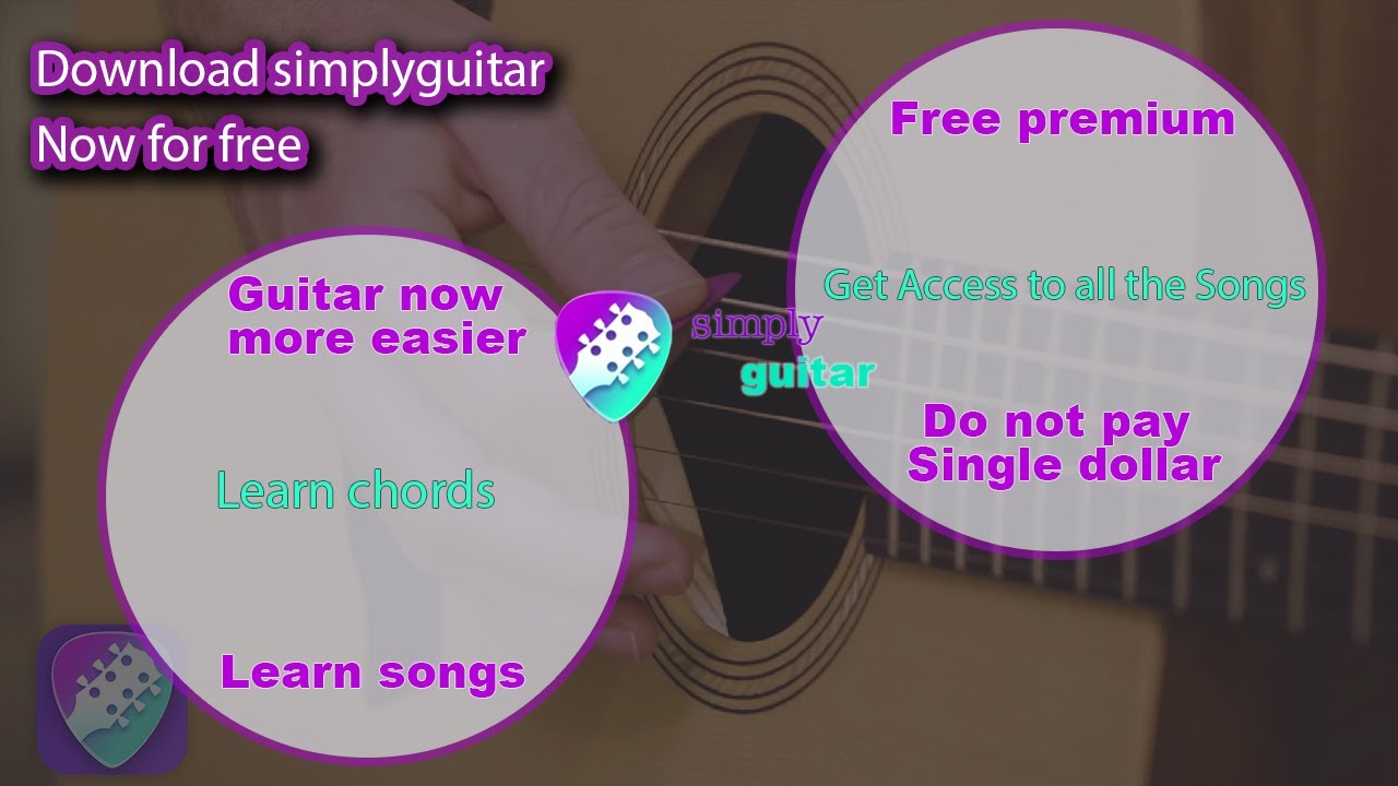 Learn how to play guitar by using simply guitar for free Premium