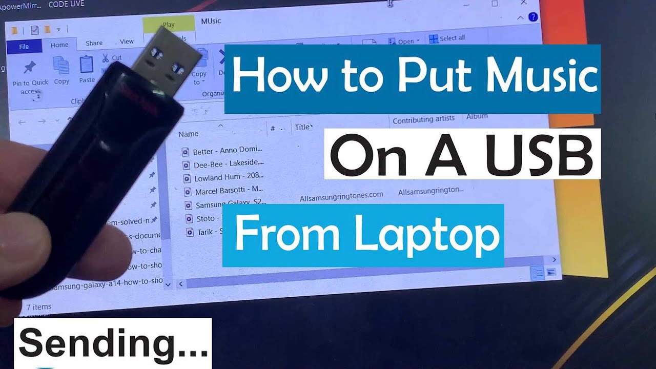 How to Put Music on a USB from a Laptop | How to put songs in Pendrive from laptop