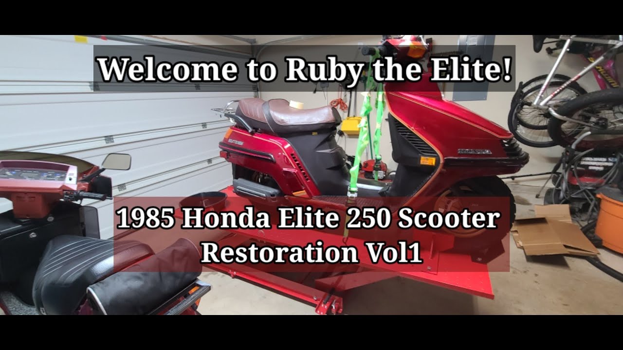 1985 Honda Elite 250 Scooter Restoration Vol 1 | Ruby the Elite