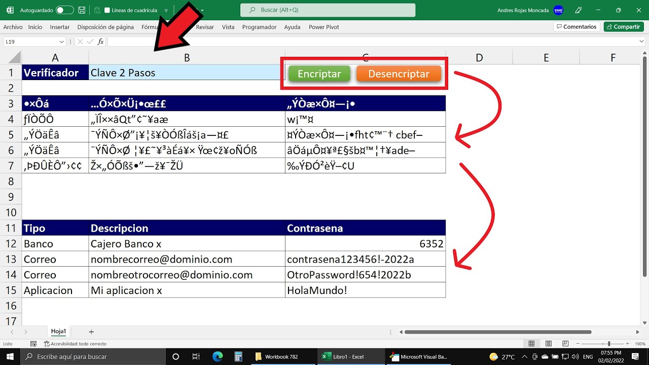 Cómo Encriptar una Tabla en Excel y Adicionar un Método de 2 Pasos para proteger tu información