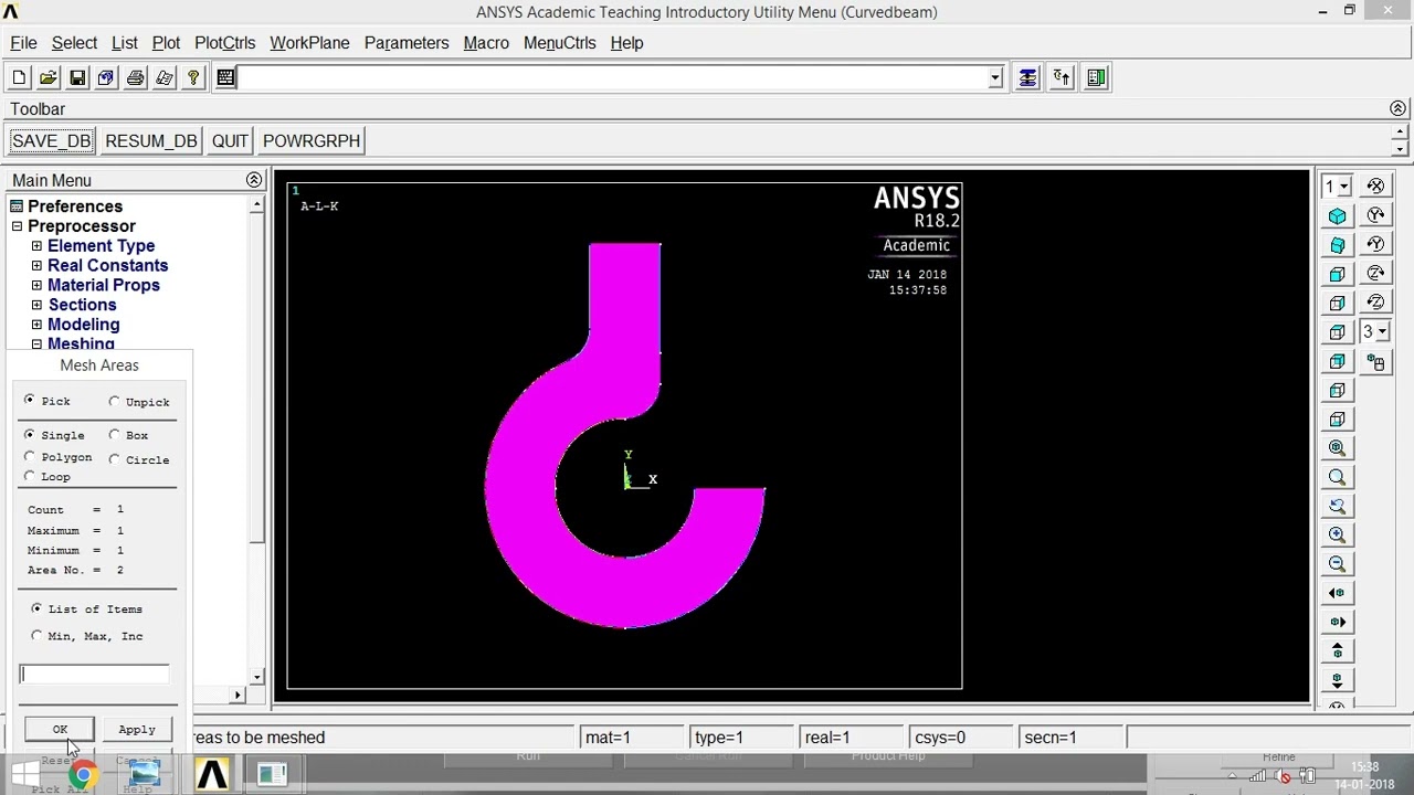 Cranehook Stress Analysis - Ansys Mechanical APDL