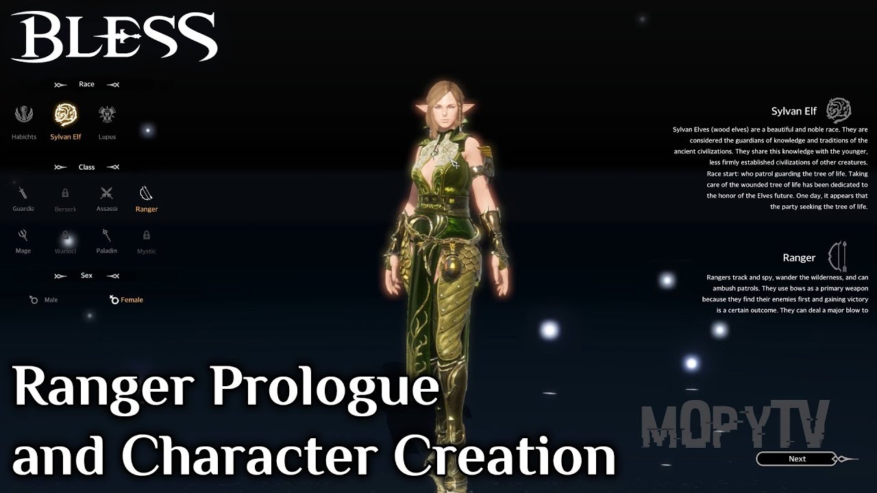 BLESS KR | Ranger | Character Customization and Prologue