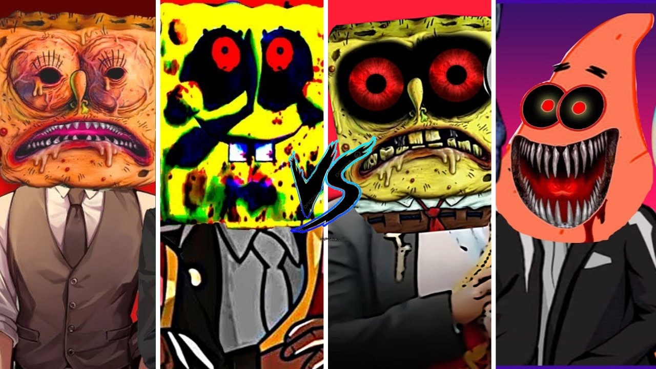 SpongeBob SquarePants vs Squidward Tentacles vs Patrick Star vs Mr crabs Tiles hop