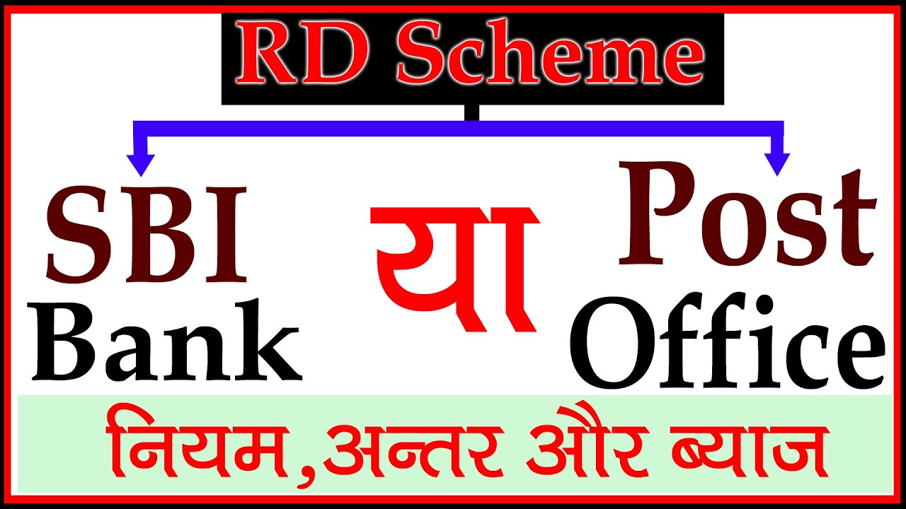 Bank v/s Post office RD scheme | SBI Rd plan in Hindi | Difference between post office and sbi RD