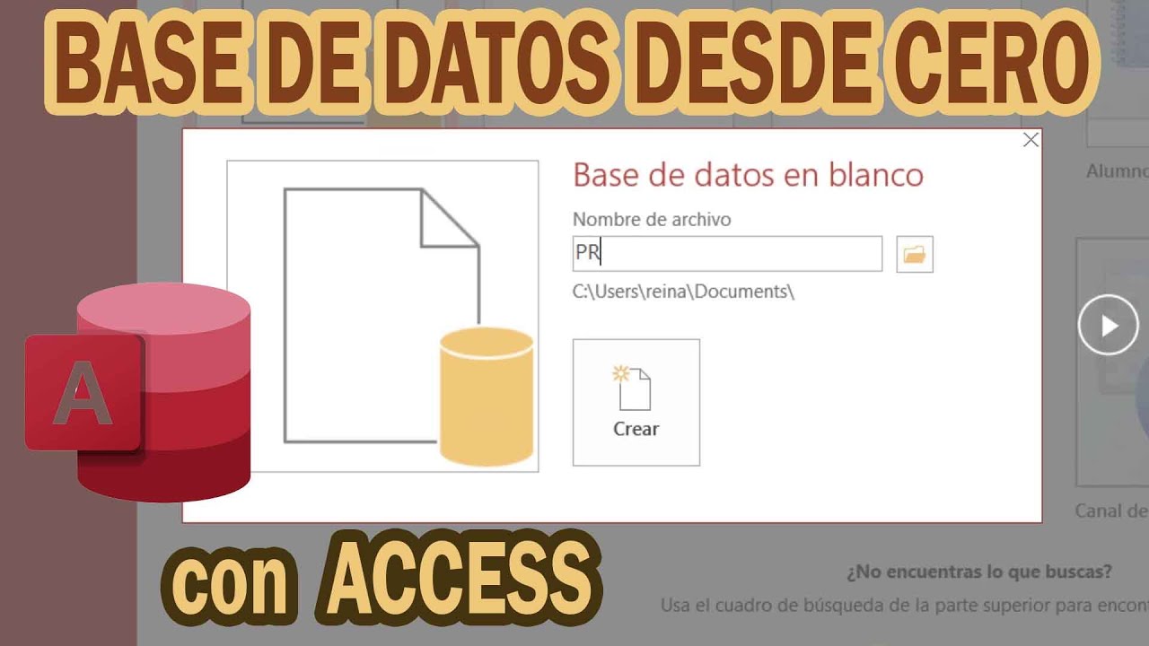 Crear BASE DE DATOS EN ACCES desde CERO (y muy FACIL)