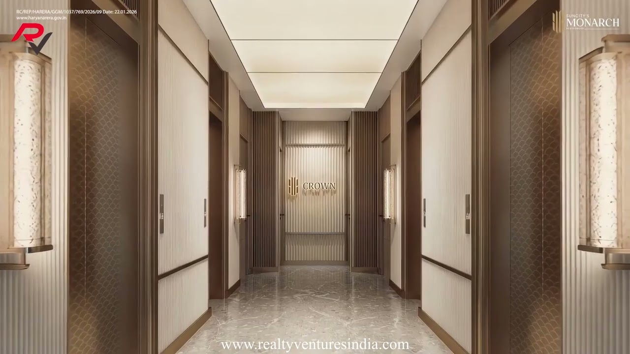 Suncity's Monarch Residences Sector 78 Gurgaon Walkthrough | Luxury 3 & 4 BHK Apartments