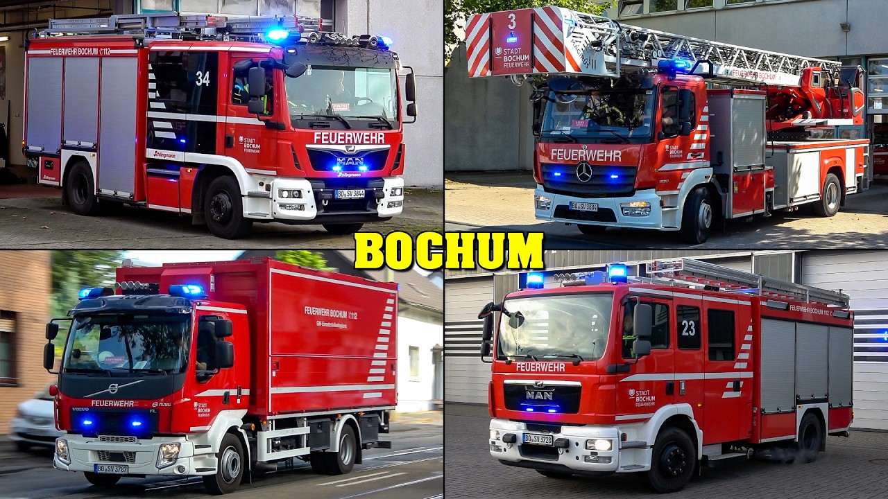 [FEUERWEHR BOCHUM] - Freiwillige - und Berufsfeuerwehr auf Einsatzfahrt | SONDERFAHRZEUGE und MEHR!