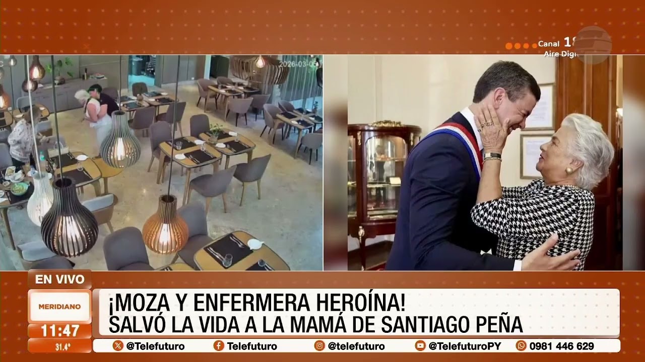 Habló la moza que salvó la vida a la mamá de Santiago Peña