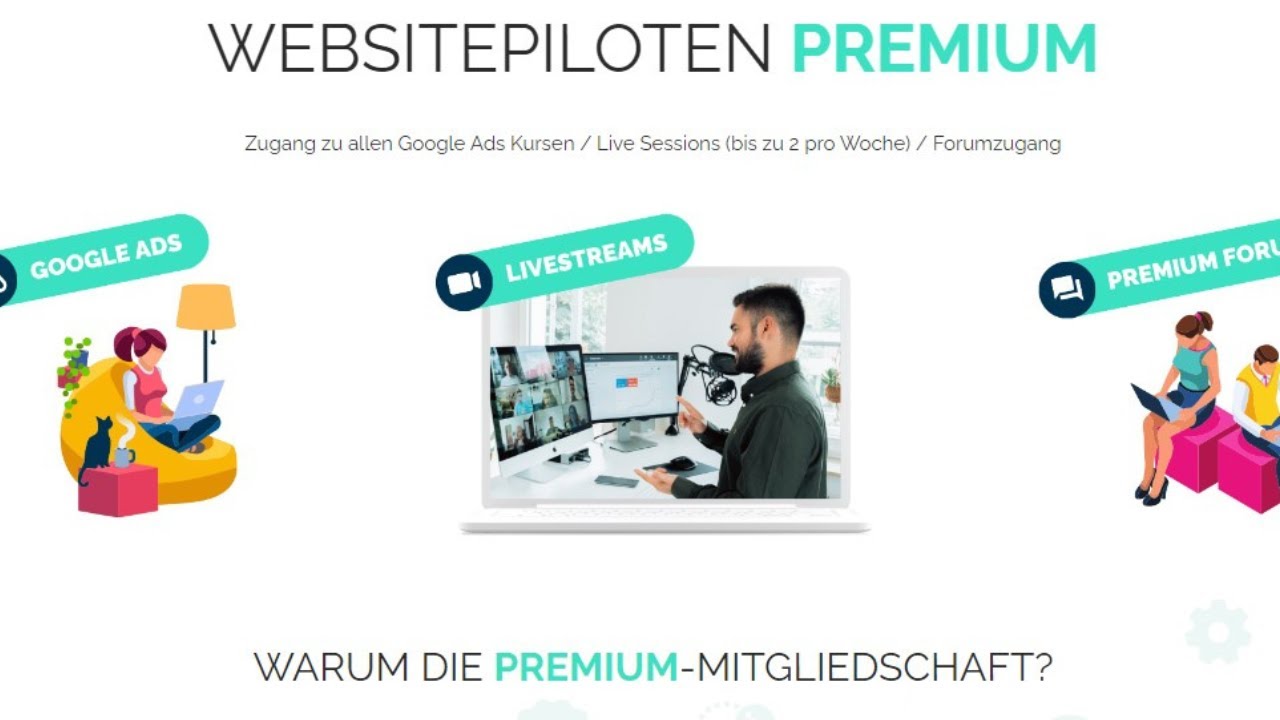 WEBSITEPILOTEN - Google Ads VideoKurse - Premium Mitgliedschaft