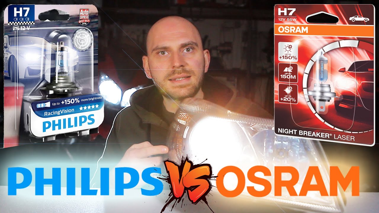 Philips RacingVision против Osram NightBreaker Laser — тест на долговечность и яркость
