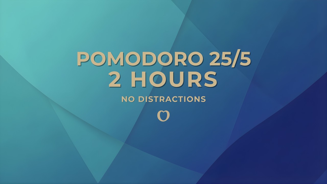 Pomodoro Study Music | 2 Hours (25/5) Deep Focus [No Vocals]